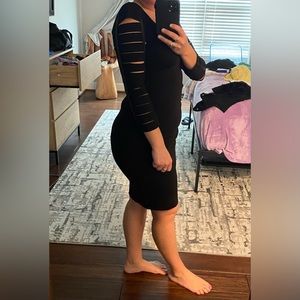 Tomaso Steffanelli (Black) Barracuda Body Con Dress (Small)